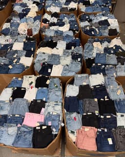 Mixed Brand Jeans Wholesale Pallet — 500 Pieces, Grade A, Levis Diesel Wrangler — thumbnail 1